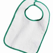 Infant Terry Snap Bib w/ Contrast Color Binding